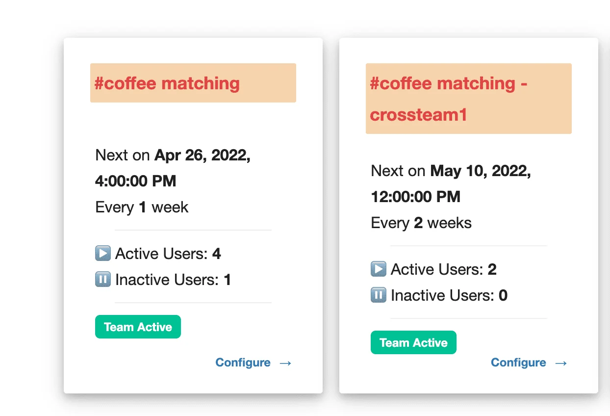 different schedule matching