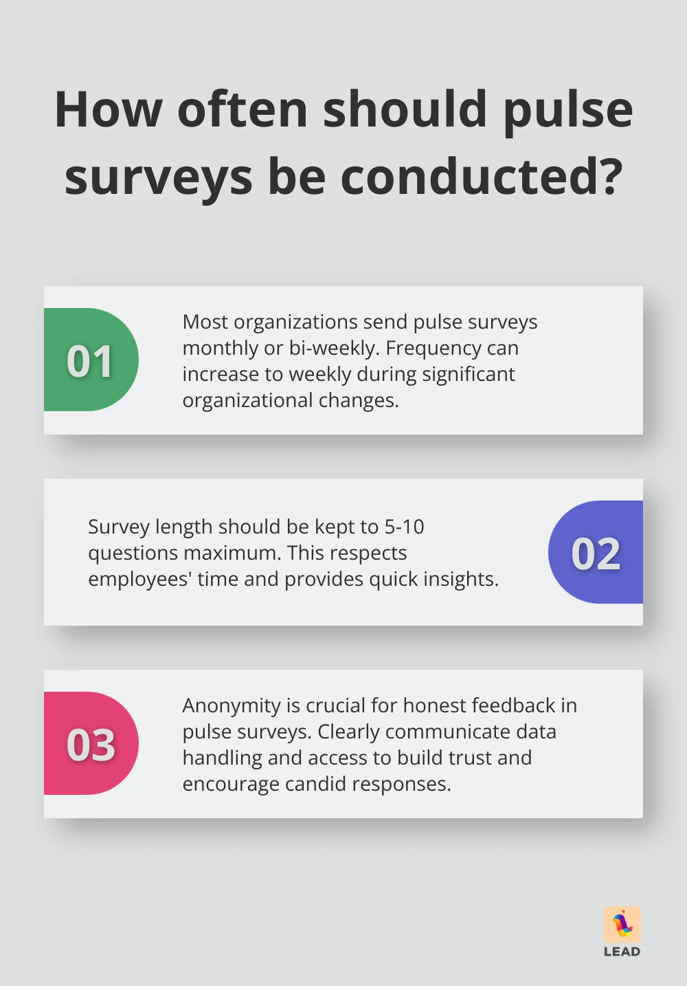 Infographic: How often should pulse surveys be conducted? - pulse surveys/nare pulse surveys really anonymous/nare pulse surveys anonymous/ncustomer pulse surveys/n#/npurpose of pulse surveys/n#/nemployee pulse surveys/npulse surveys pros and cons/n#