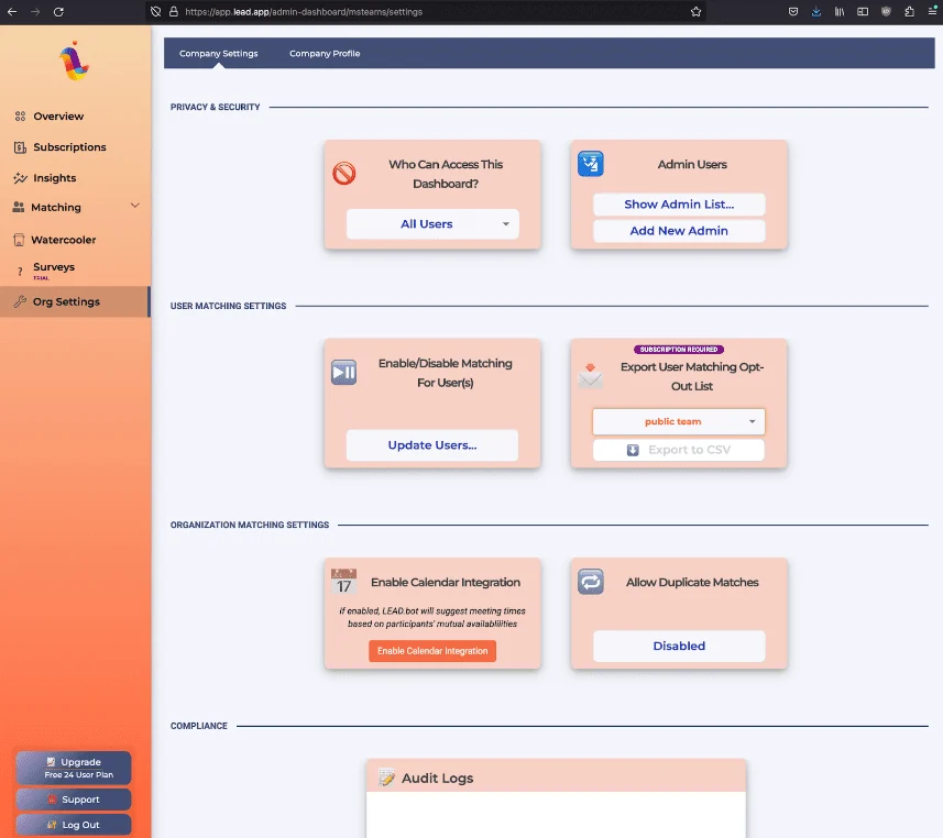 Enable LEAD.bot Calendar Integration