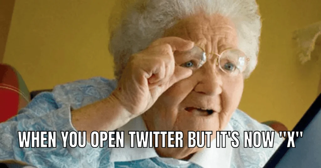 Twitter changed to X meme