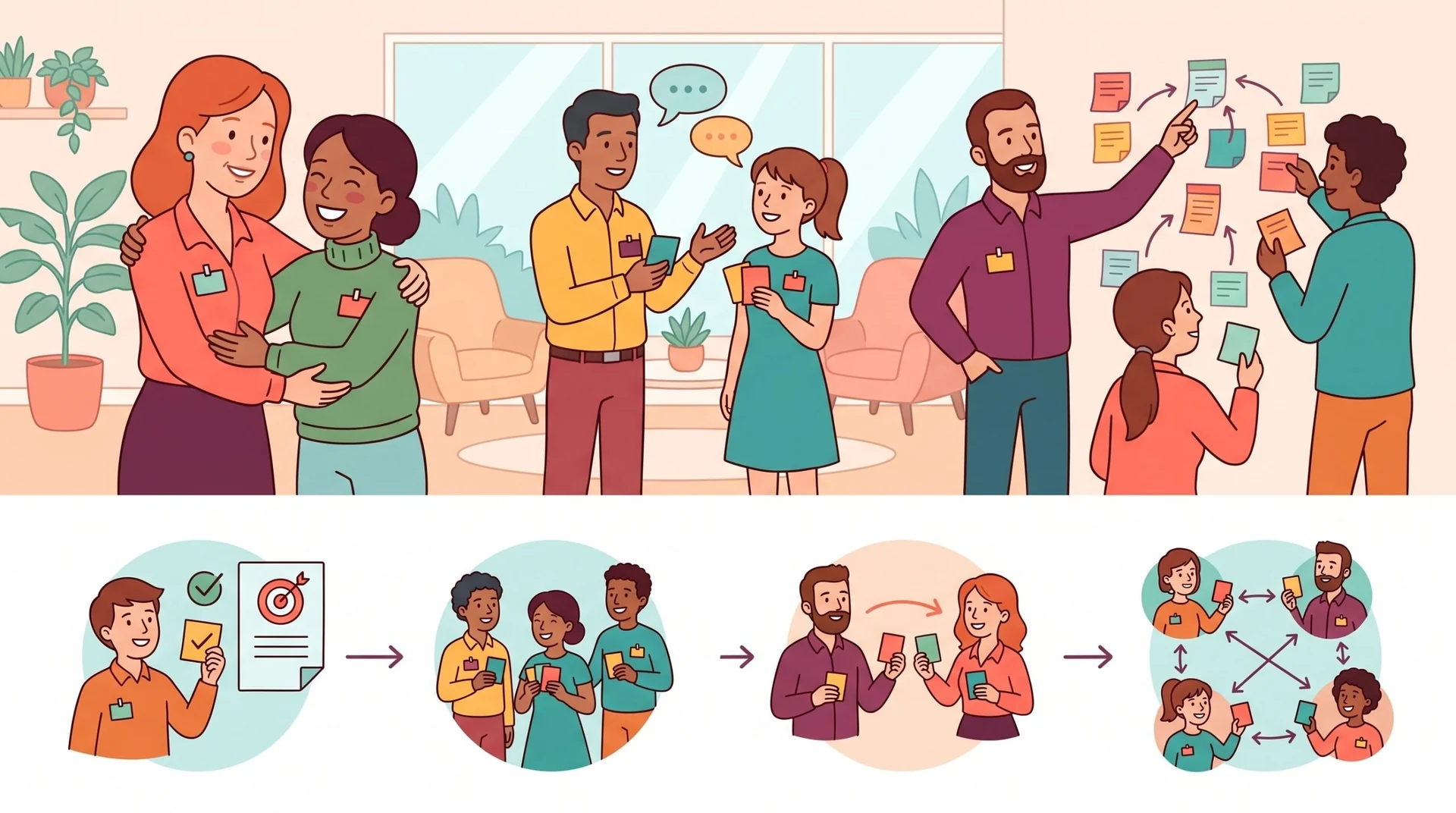 Structured employee matching workflow for onboarding buddies and knowledge sharing