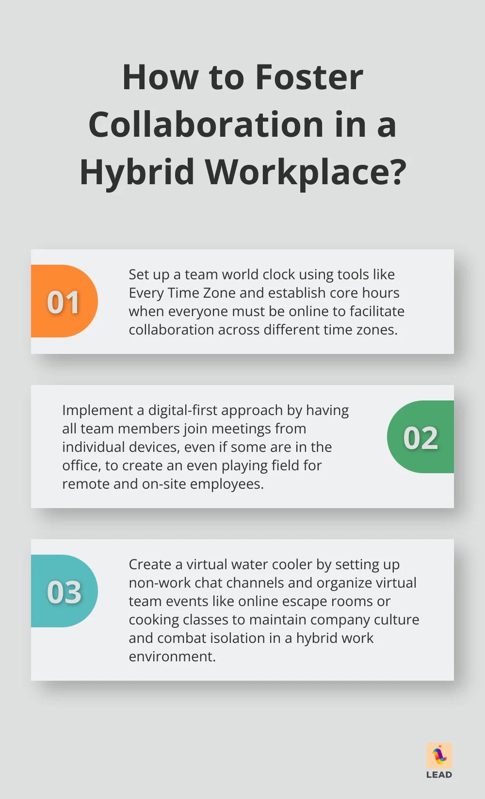 Infographic: How to Foster Collaboration in a Hybrid Workplace? - collaboration in hybrid workplace
