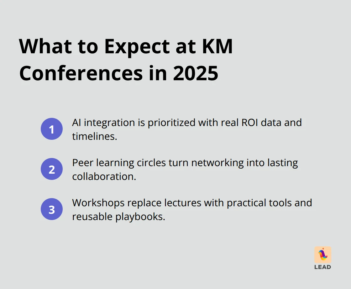 Three core conference takeaways: AI, networks, and hands-on learning - knowledge management conference