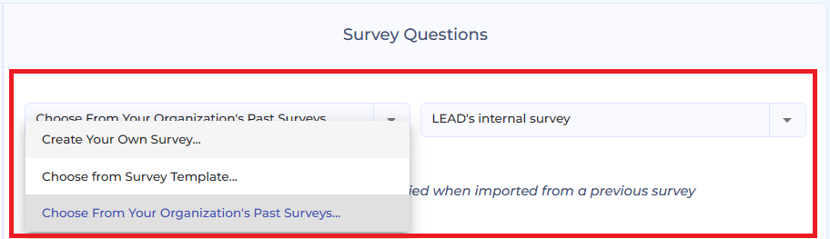 Choose Survey - LEAD.bot