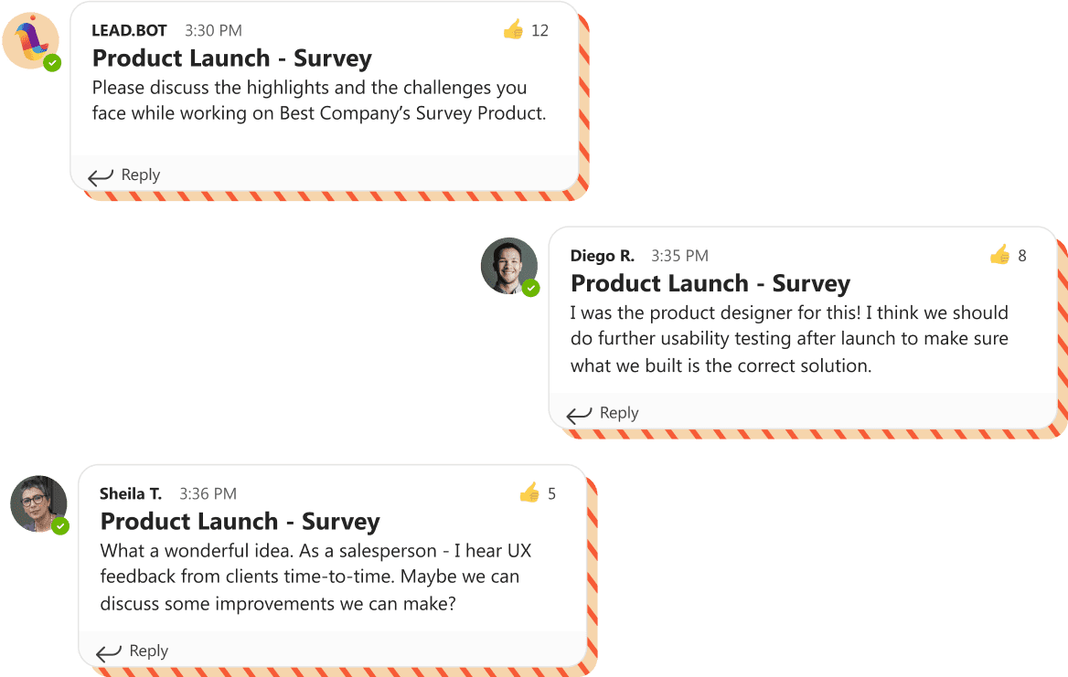 LEAD.bot virtual coffee chat interface