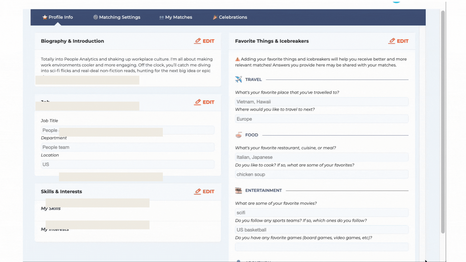 LEAD.bot employee matching demo