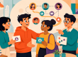 LEAD-style onboarding buddy introducing a new hire to team knowledge flows