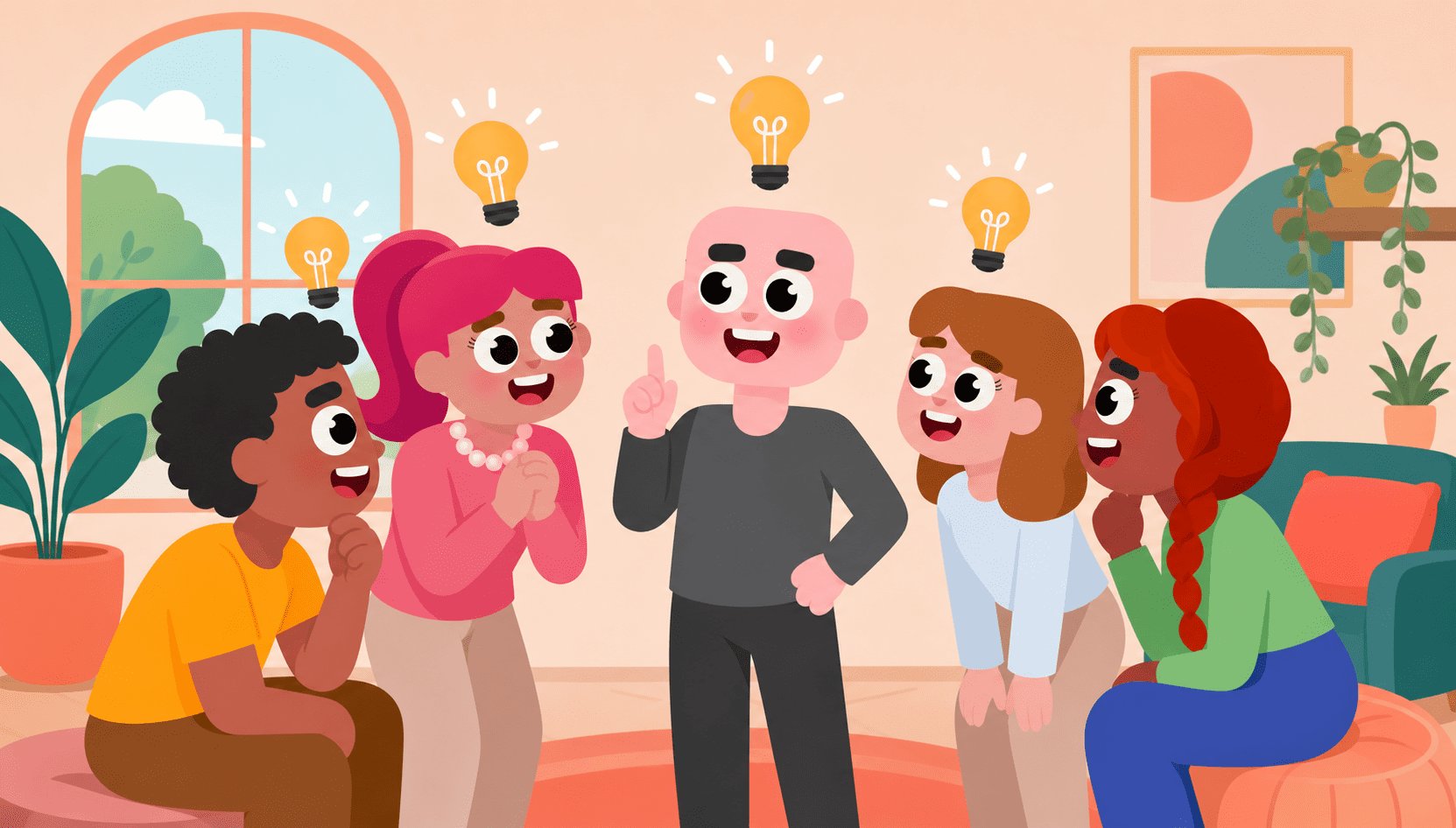Team connection illustration for building trust and informal knowledge sharing
