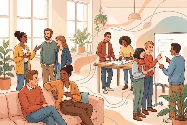 Cross-functional teammates building trust paths for knowledge sharing with LEAD.bot