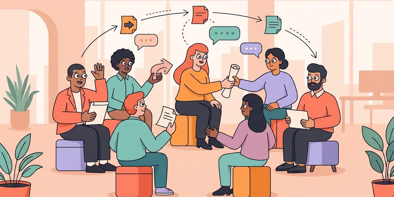Peer mentoring knowledge sharing banner LEAD.bot peer mentoring program for cross-team knowledge sharing