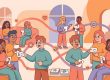 LEAD-style employee resource group members connecting across departments through smart matching