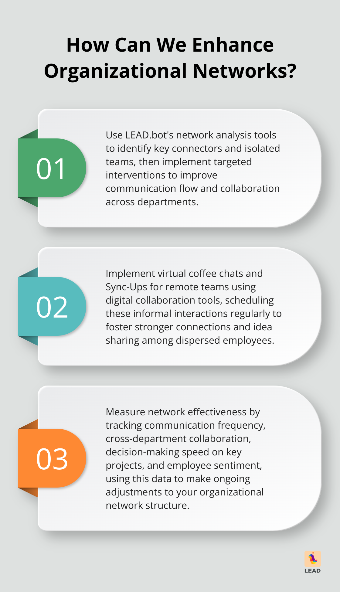 Practical ways to strengthen organizational networks across a team
