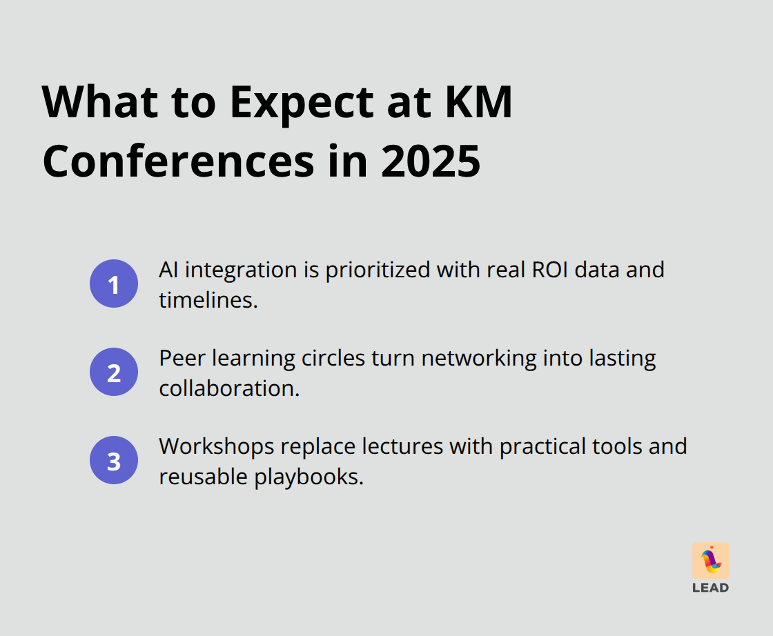 Three core conference takeaways: AI, networks, and hands-on learning - knowledge management conference